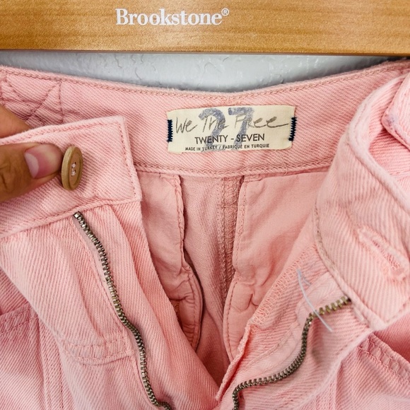 Free People City of Lights Soft Pink High Waisted Denim Jeans. 27 - Picture 6 of 8